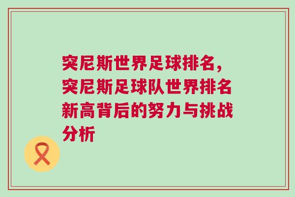 突尼斯世界足球排名,突尼斯足球隊世界排名新高背后的努力與挑戰分析