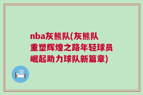 nba灰熊隊(灰熊隊重塑輝煌之路年輕球員崛起助力球隊新篇章)