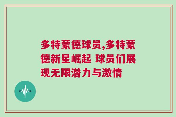 多特蒙德球員,多特蒙德新星崛起 球員們展現無限潛力與激情